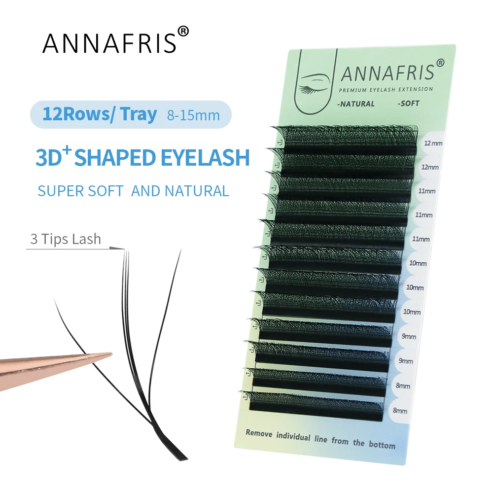 Annafris 3d w três núcleos ext - Eyelash Extension Human Hair avaliação e preço