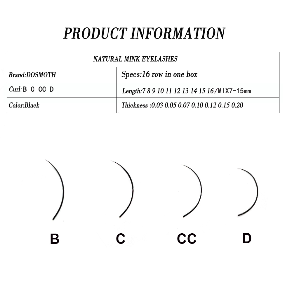 DOSMOTH 10 caixas 16 linhas 7- - Eyelash Extension For Asian Eyes avaliação e preço